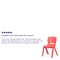 Flash Furniture Red Plastic Stackable School Chair with 15.5" Seat Height, PK2 2-YU-YCX-005-RED-GG - alternate 3